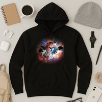 Funny Cat Floating In Space Hoodie