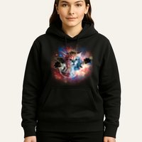 Funny Cat Floating In Space Hoodie