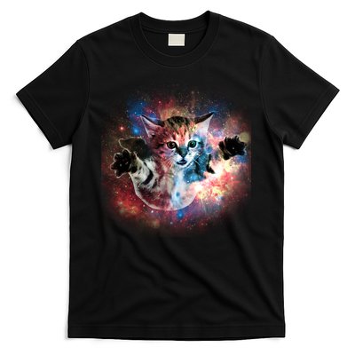 Funny Cat Floating In Space T-Shirt