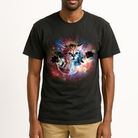 Funny Cat Floating In Space Tall T-Shirt