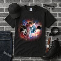 Funny Cat Floating In Space Tall T-Shirt