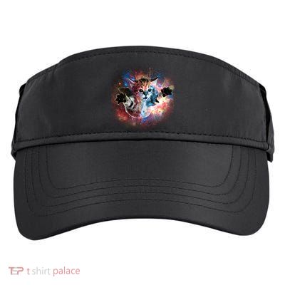 Funny Cat Floating In Space Adult Drive Performance Visor