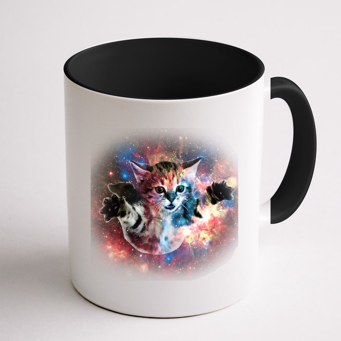 Funny Cat Floating In Space Mug