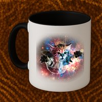 Funny Cat Floating In Space Mug