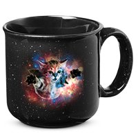 Funny Cat Floating In Space 15oz Campfire Ceramic Mug