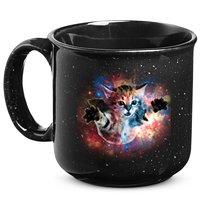 Funny Cat Floating In Space 15oz Campfire Ceramic Mug