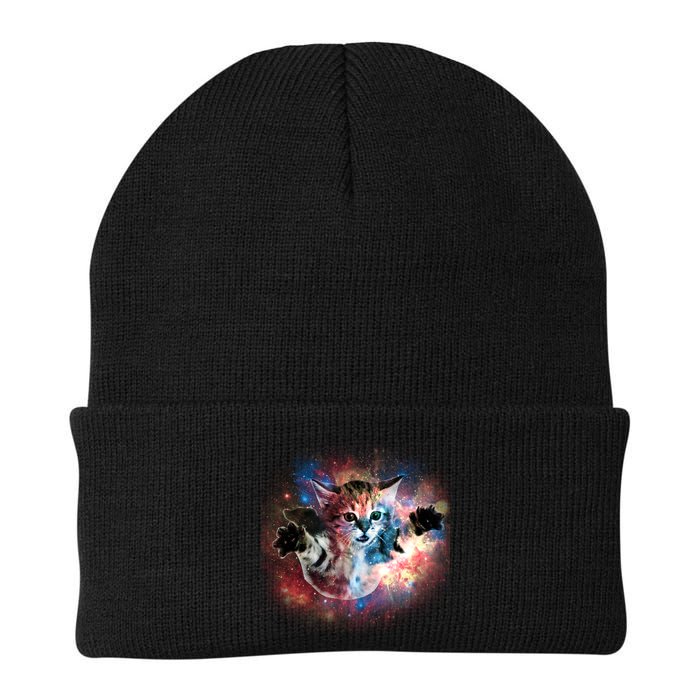 Funny Cat Floating In Space Beanie