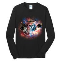 Funny Cat Floating In Space Tall Long Sleeve T-Shirt