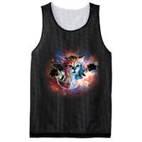 Funny Cat Floating In Space Mesh Reversible Basketball Jersey Tank
