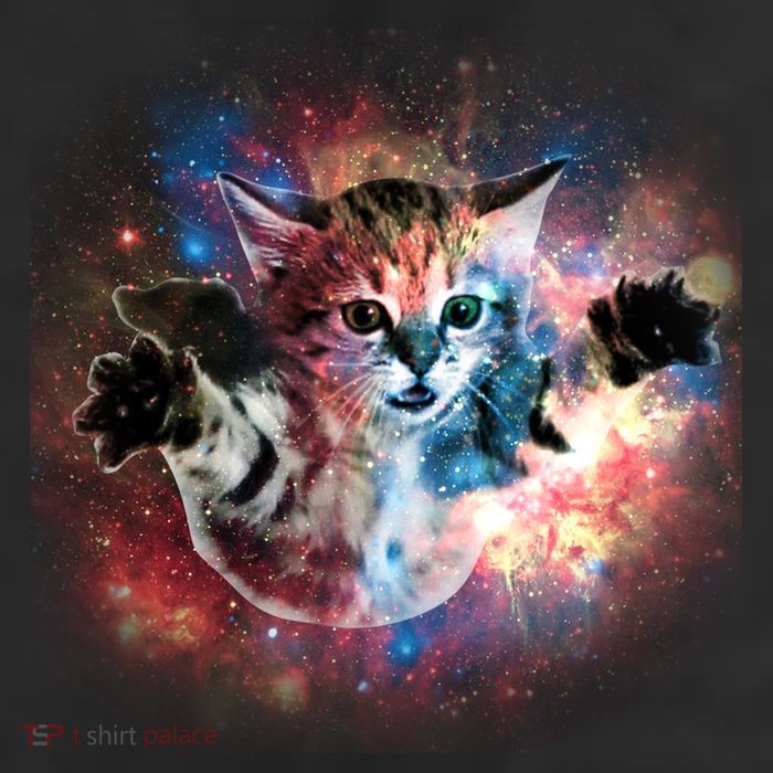 Funny Cat Floating In Space 25L Jumbo Tote