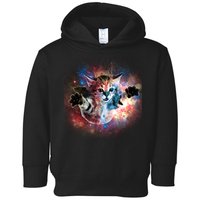 Funny Cat Floating In Space Toddler Hoodie