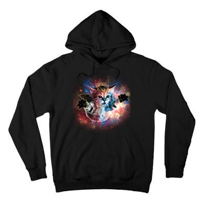 Funny Cat Floating In Space Tall Hoodie
