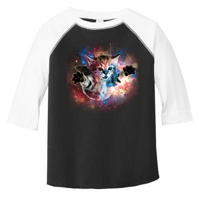 Funny Cat Floating In Space Toddler Fine Jersey T-Shirt
