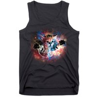Funny Cat Floating In Space Tank Top