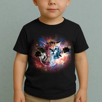 Funny Cat Floating In Space Toddler T-Shirt