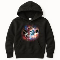 Funny Cat Floating In Space Kids Hoodie