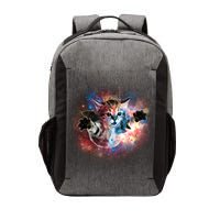 Funny Cat Floating In Space Vector Backpack