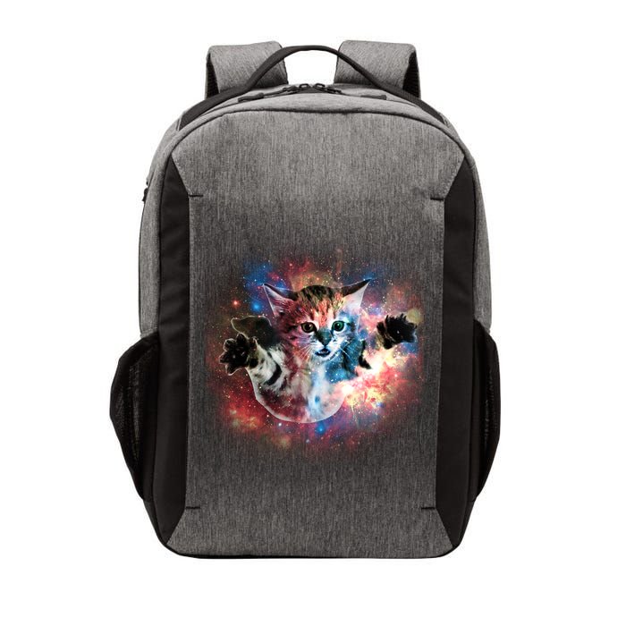 Funny Cat Floating In Space Vector Backpack