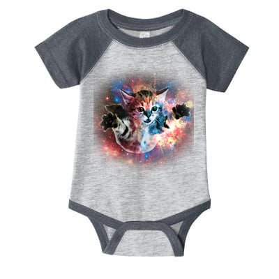 Funny Cat Floating In Space Infant Baby Jersey Bodysuit