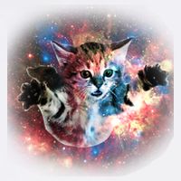 Funny Cat Floating In Space Garment-Dyed Sweatshirt