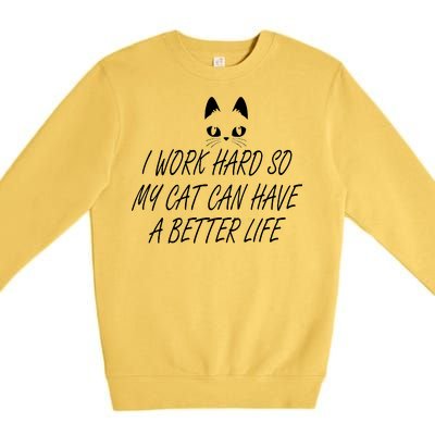 Funny Cat Meme Premium Crewneck Sweatshirt