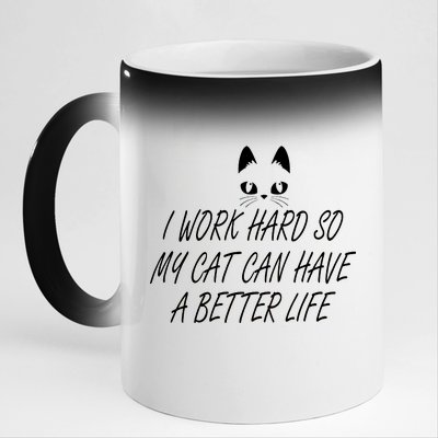 Funny Cat Meme 11oz Black Color Changing Mug