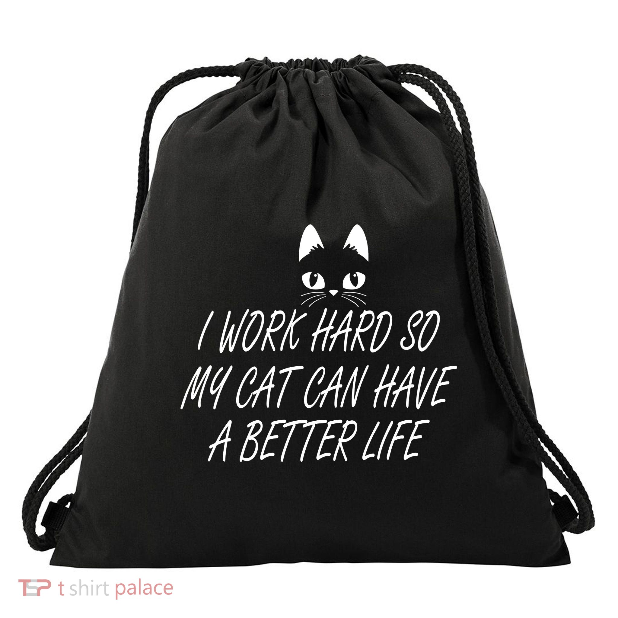 Funny Cat Meme Drawstring Bag