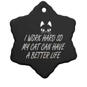 Funny Cat Meme Ceramic Star Ornament