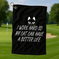 Funny Cat Meme Golf Towel