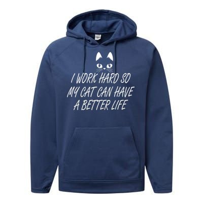 Funny Cat Meme Performance Fleece Hoodie