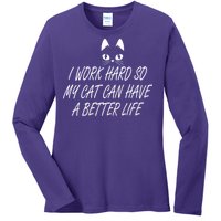 Funny Cat Meme Ladies Long Sleeve Shirt