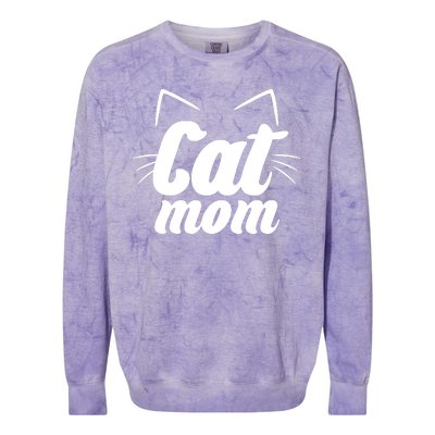 Funny Cat Mom  Cat Lover Colorblast Crewneck Sweatshirt