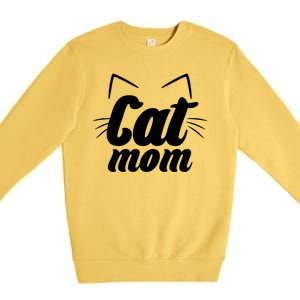 Funny Cat Mom  Cat Lover Premium Crewneck Sweatshirt