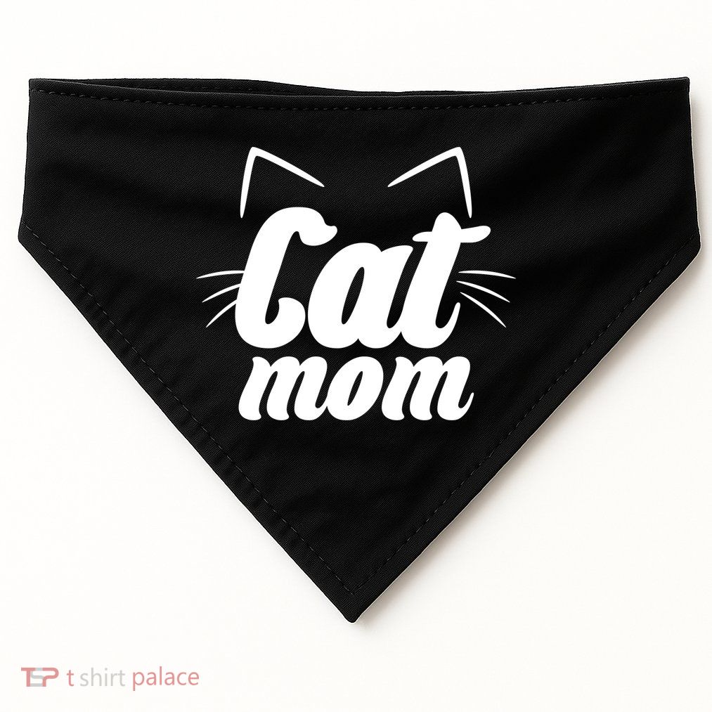 Funny Cat Mom  Cat Lover USA-Made Doggie Bandana