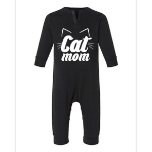 Funny Cat Mom  Cat Lover Infant Fleece One Piece