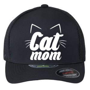 Funny Cat Mom  Cat Lover Flexfit Unipanel Trucker Cap