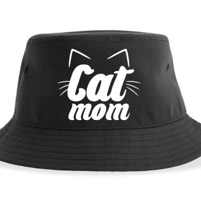 Funny Cat Mom  Cat Lover Sustainable Bucket Hat