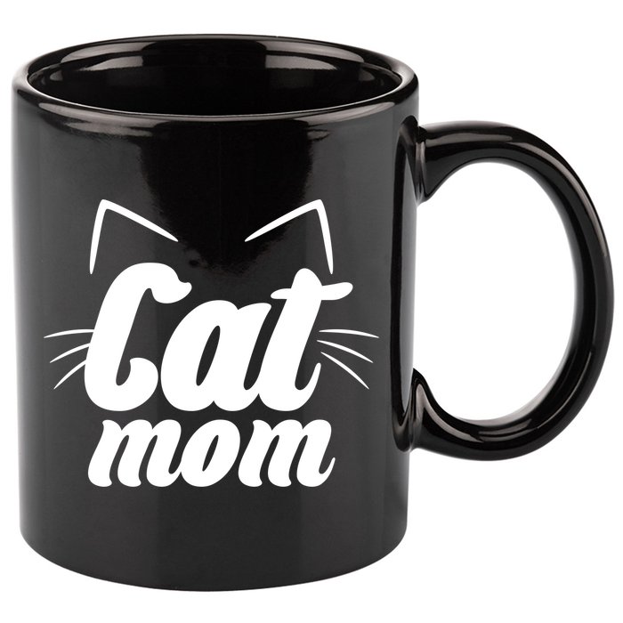 Funny Cat Mom  Cat Lover 11oz C Handle Ceramic Mug