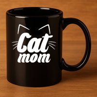 Funny Cat Mom  Cat Lover 11oz C Handle Ceramic Mug