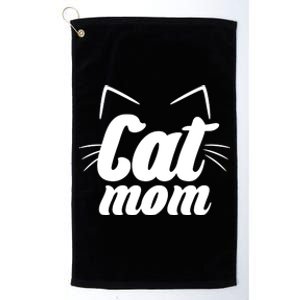 Funny Cat Mom  Cat Lover Platinum Collection Golf Towel