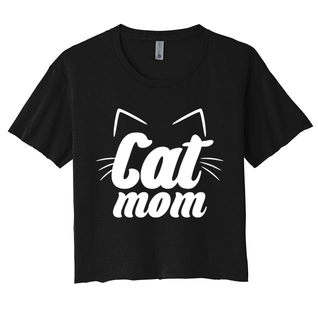 Funny Cat Mom  Cat Lover Crop Top