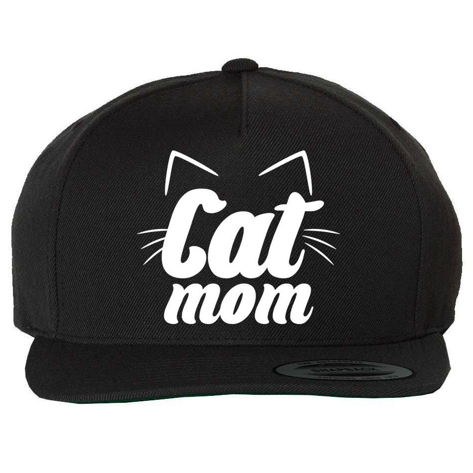 Funny Cat Mom  Cat Lover Wool Snapback Cap