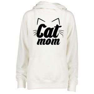 Funny Cat Mom  Cat Lover Womens Funnel Neck Pullover Hood