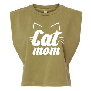 Funny Cat Mom  Cat Lover Garment-Dyed Women's Muscle Tee