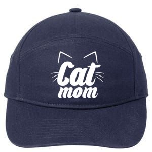 Funny Cat Mom  Cat Lover 7-Panel Snapback Hat