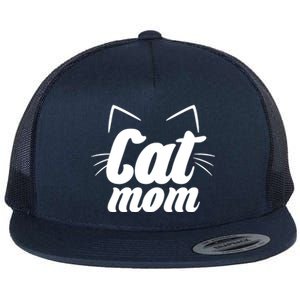 Funny Cat Mom  Cat Lover Flat Bill Trucker Hat