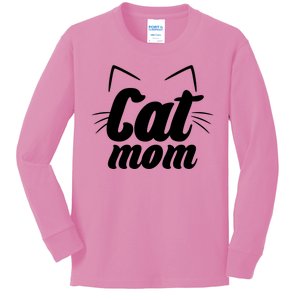 Funny Cat Mom  Cat Lover Kids Long Sleeve Shirt