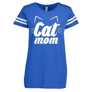 Funny Cat Mom  Cat Lover Enza Ladies Jersey Football T-Shirt