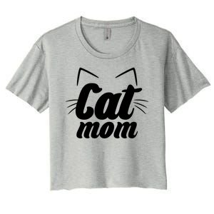 Funny Cat Mom  Cat Lover Women's Crop Top Tee