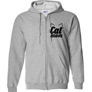 Funny Cat Mom  Cat Lover Full Zip Hoodie